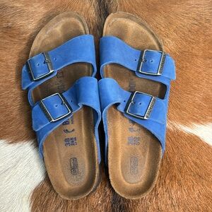 Birkenstock blue women sandals size 7